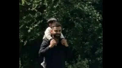 PICS: Virat Kohli carries son Akaay on his shoulders during UK outing with Anushka Sharma is the cutest thing on internet today