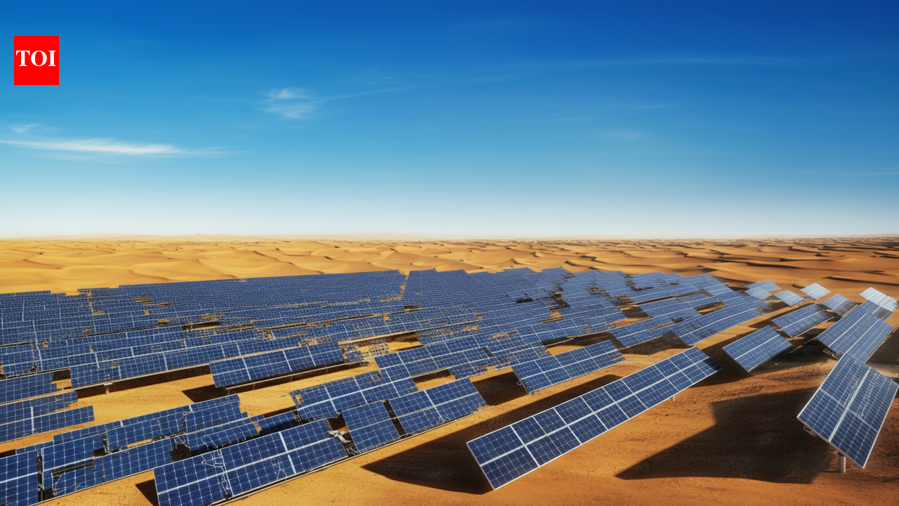 China’s 400-kilometre Great Solar Wall stretches across a desert and is visible from space
