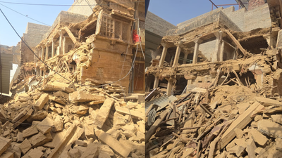 250-year-old historic Jain Trust building collapses in Jaisalmer amid unauthorised excavation row