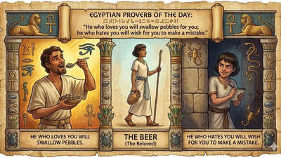 Egyptian proverb of the day: “He who loves you will swallow pebbles for you; he who hates you will…” - what this ancient saying reveals about loyalty and human nature