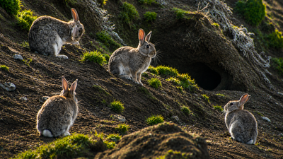 Rabbits were released on this island to provide food, but they took over and nearly destroyed the ecosystem