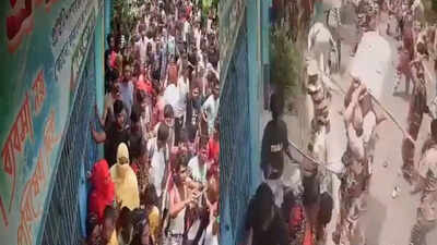 Watch: Jahangir 'Pushpa' Khan's wife leads Falta crowd to police station demanding his release; chaos prevails