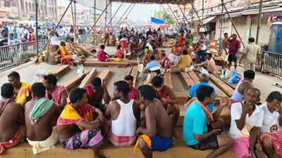 Month before Rath Yatra, work on Puri’s grand chariots grinds to a halt