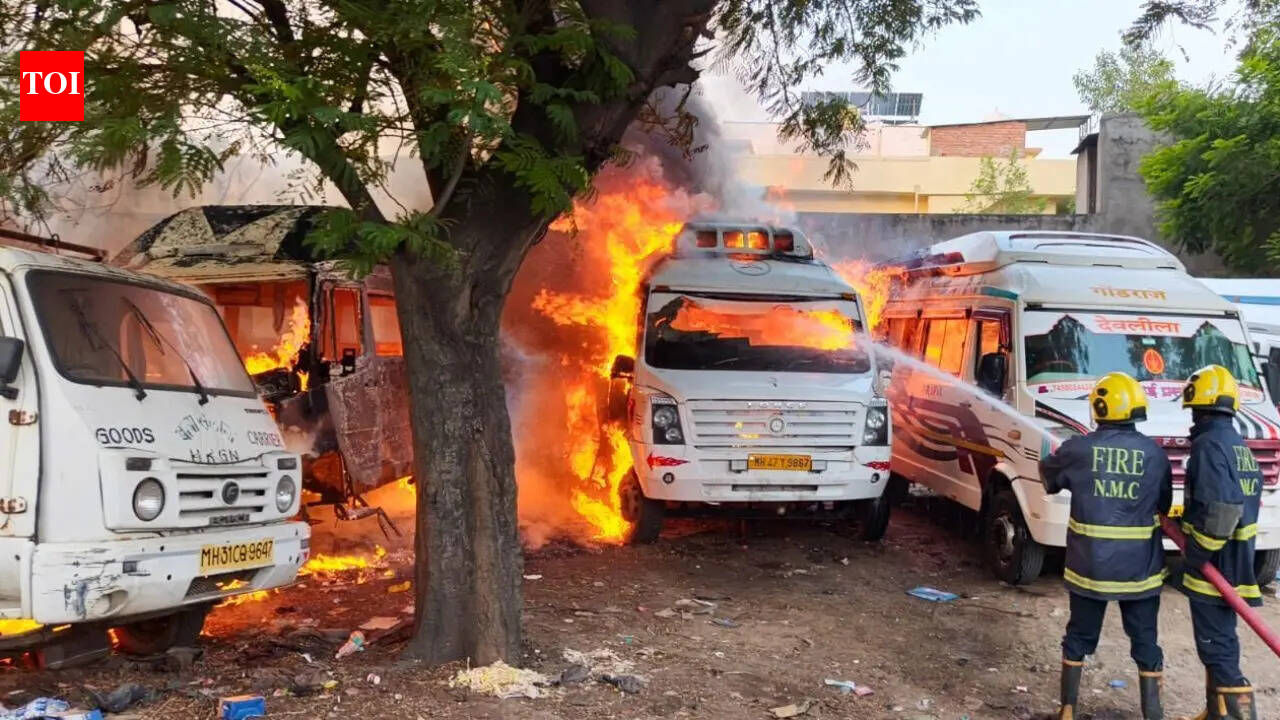 Mystery blaze at Nagpur garage destroys vehicles, no injuries reported