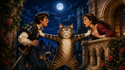 The purr-fect cameo in Romeo-Juliet’s love story