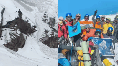 How 19 trekkers battled blizzards, crevasses and avalanche threat to conquer Traill’s Pass; chilling video emerges