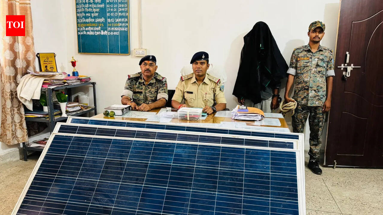Man held for stealing solar panels from govt school in Chatra