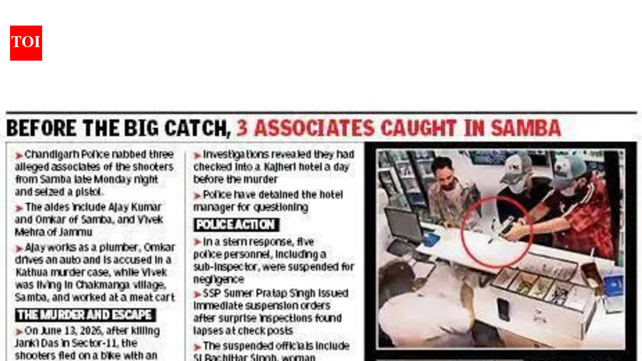 Sector 11 murder: Main shooter among 2 held from Jammu