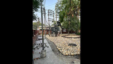 Transformers and tangled wires encroach on Ludhiana’s green spaces.