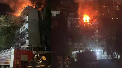 1 dead, 2 firefighters injured as blaze engulfs Atlantic building in Mumbai