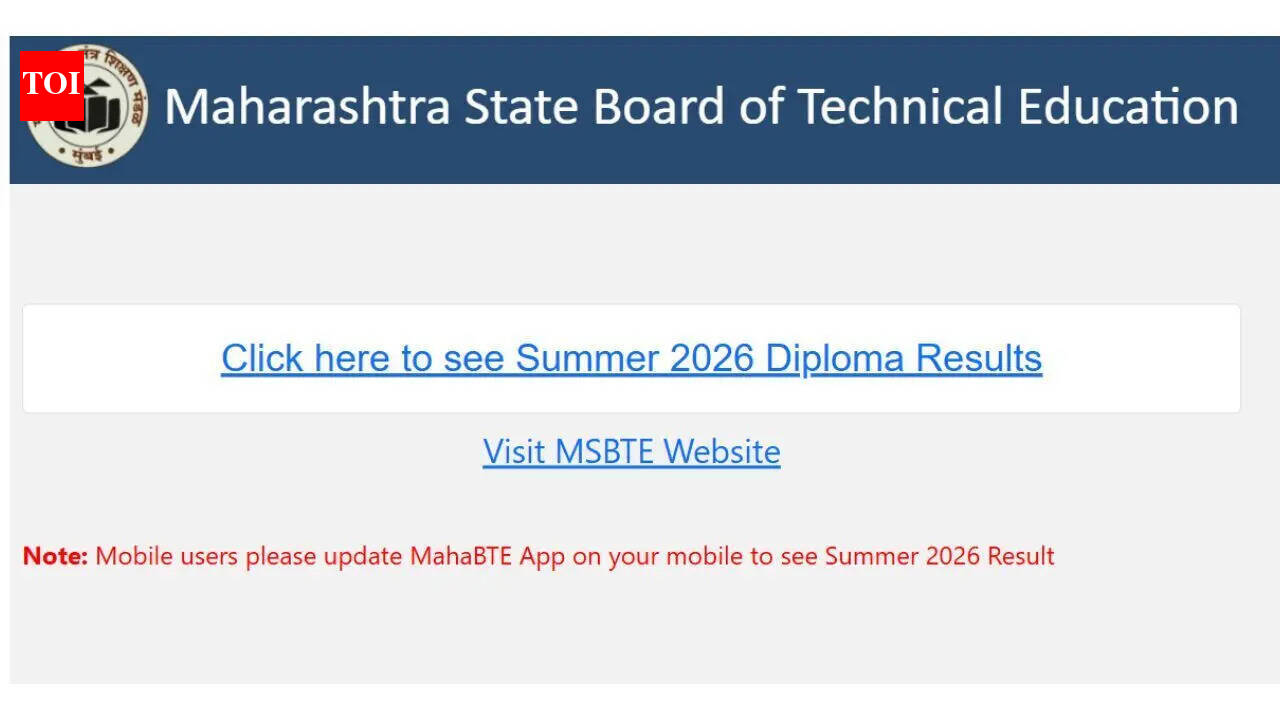 MSBTE Result Summer 2026 declared at msbte.org; here's the direct link to check diploma scores