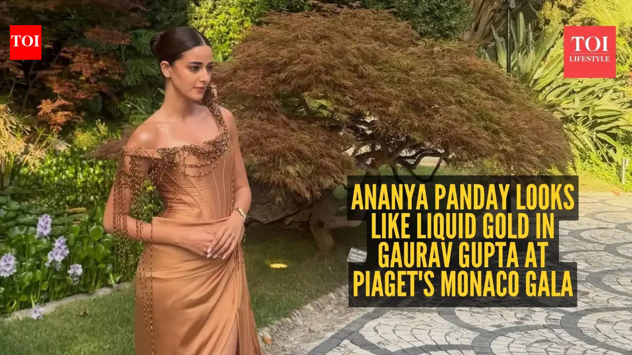 Ananya Panday serves golden goddess energy in Gaurav Gupta couture at Piaget’s Monaco Gala