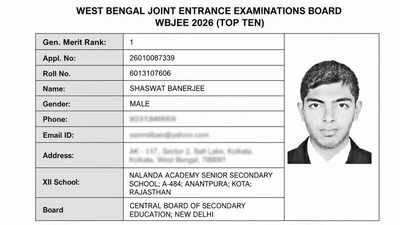  Shabwat Banerjee tops— Check  list of top 10 rank holders