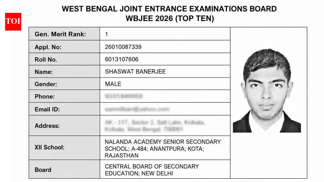 WBJEE 2026 results out: Shabwat Banerjee tops— Check list of top 10 rank holders