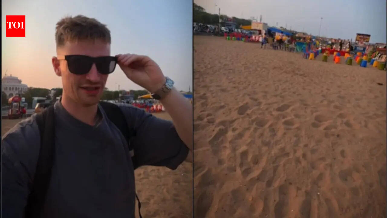 'Would you believe it is India?': British tourist says Chennai's Marina beach is cleaner than English coast, says 'there's barely any rubbish'