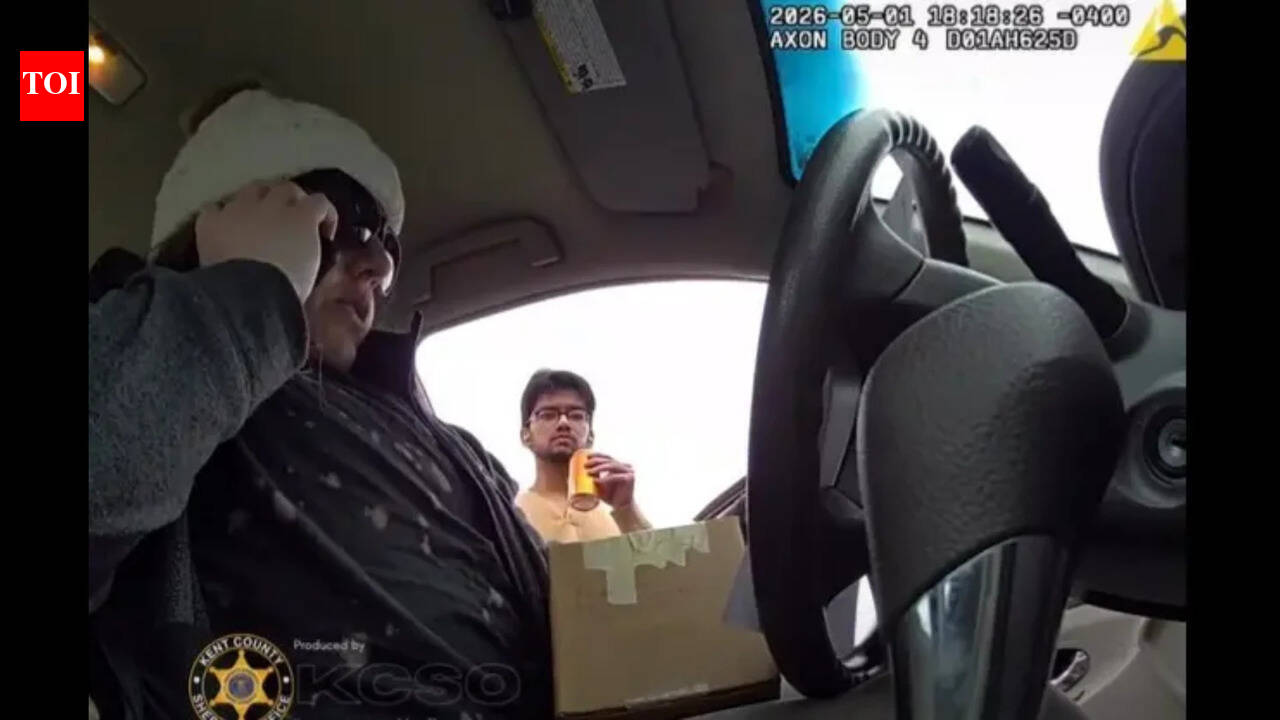 Dramatic video of Indian scammer Yug B Chauhan sipping on soda before arrest by undercover agents in Michigan