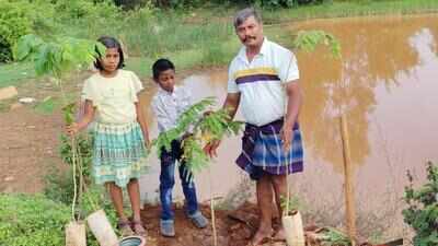 Haveri man turns son’s birthdays into 500-tree green legacy