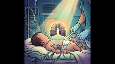 Newborn put on ECMO in uncommon lung-support case