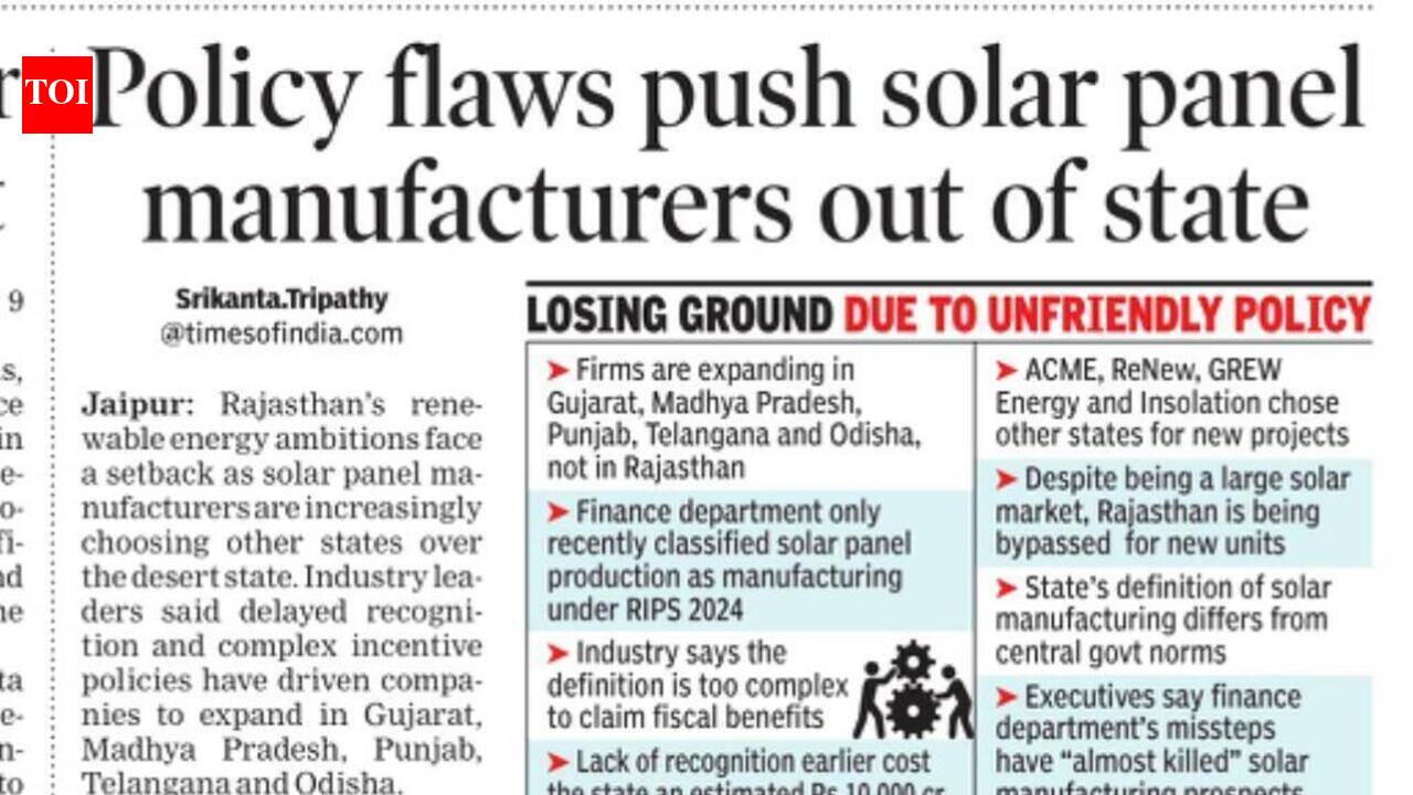 Disenchantment of solar investors in Raj raises concerns: Jully