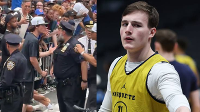 Knicks champion Tyler Kolek stopped by police in parade mix-up, responds with humor in viral video
