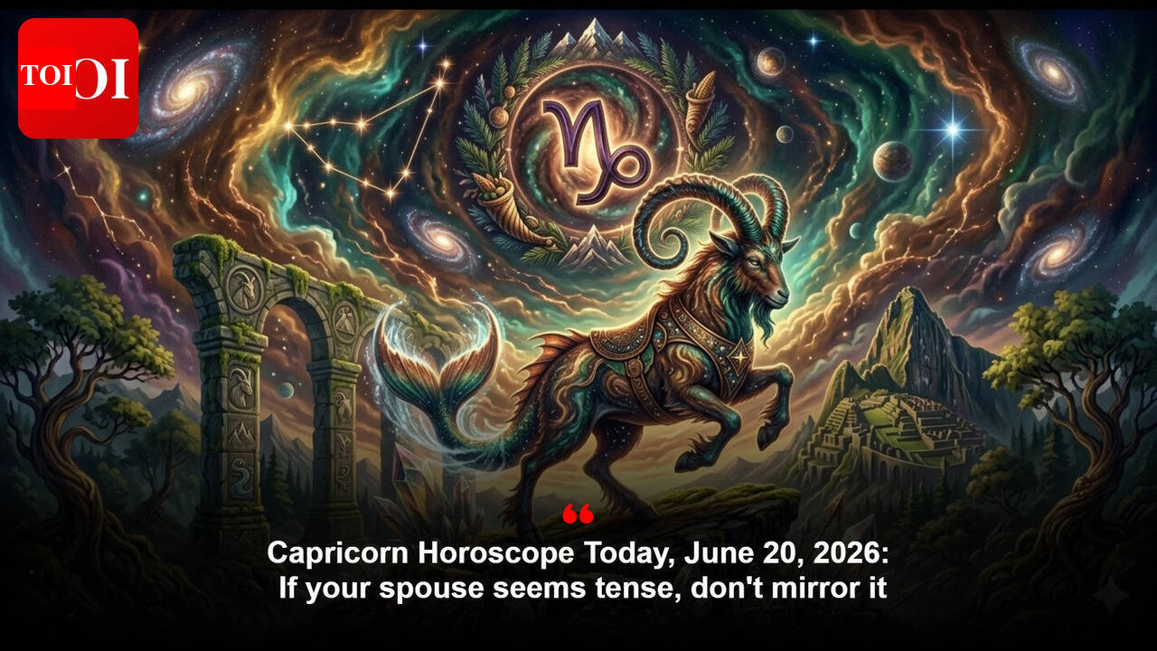 Capricorn Horoscope Today, June 20, 2026: If your spouse seems tense, don't mirror it