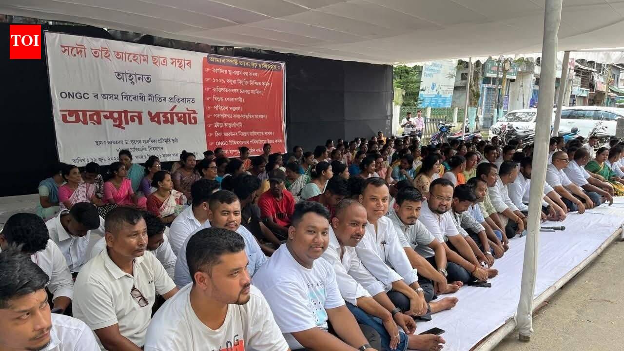 ATASU protests in Sivasagar over ONGC’s policies, seeks employment of local youths