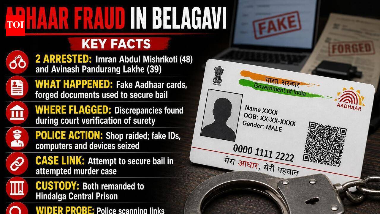 Aadhaar fraud reaches courts; 2 held for fake documents in Belagavi