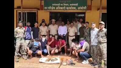 Eight poachers held from the Amboli forest range