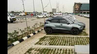 Airport parking free for 8 minutes, then Rs 150 for 2 hours