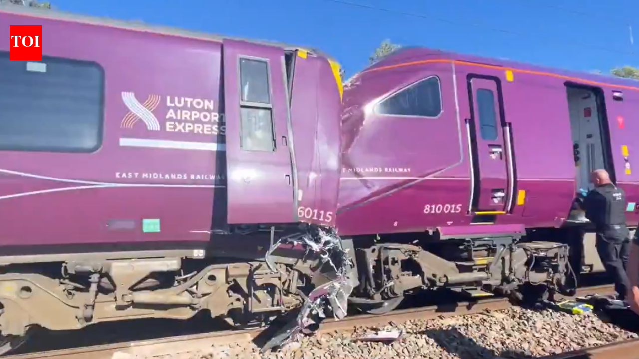 Watch: Video shows aftermath of train collision north of London