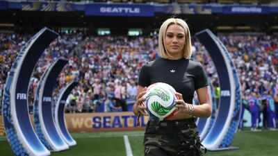 USA defeats Australia at World Cup with Trinity Rodman and Ciara watching from the stands