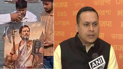 'Insult to Hindu faith': BJP slams Congress for depicting Rahul Gandhi as Lord Parshuram; row erupts