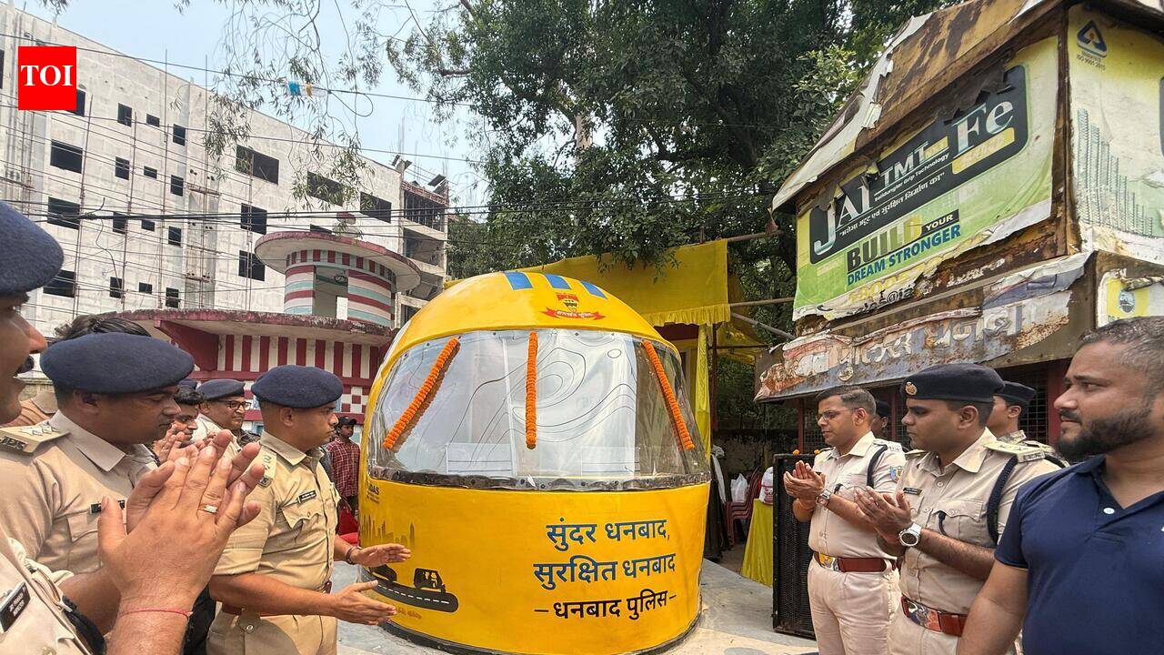 Helmet-shaped traffic post to create road safety awareness inaugurated