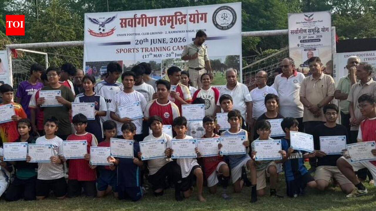 ‘Sarwangin Samriddhi Yog’ and Sports Training Camp 2026 conclude at Union Football Club Jaipur ground with grandeur, promoting the spirit of yoga and games