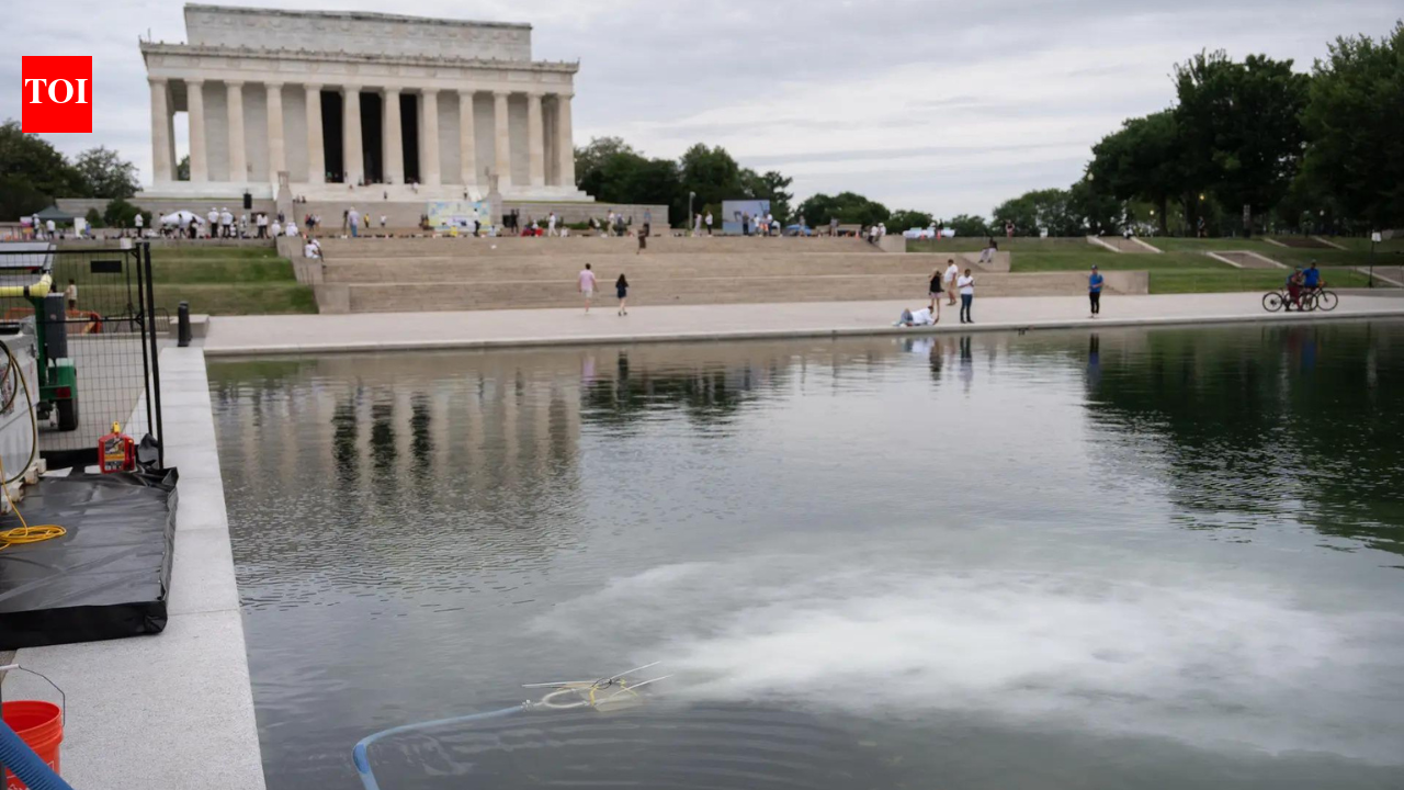 America@250 swathed in red, white, and blue — and green algae
