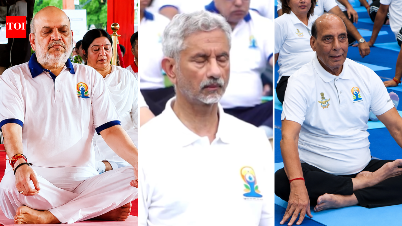 'We are all grateful to PM Modi': Top ministers, CMs perform yoga across India