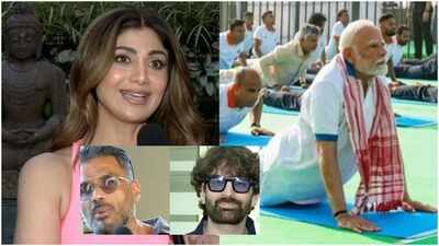 Suniel Shetty, Neil Nitin Mukesh, Shilpa Shetty celebrate yoga day; Call it a lifestyle shift