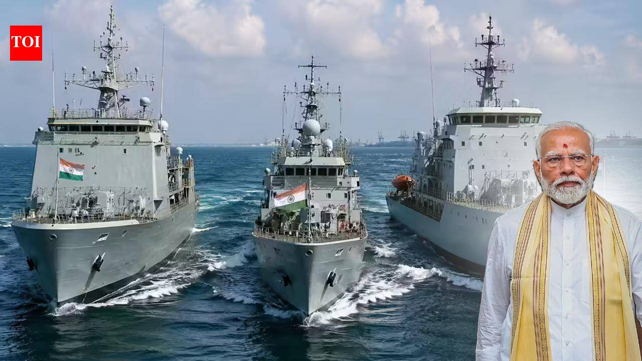 PM Modi Commissions Three Naval Vessels, Boosts Self-Reliant India Mission