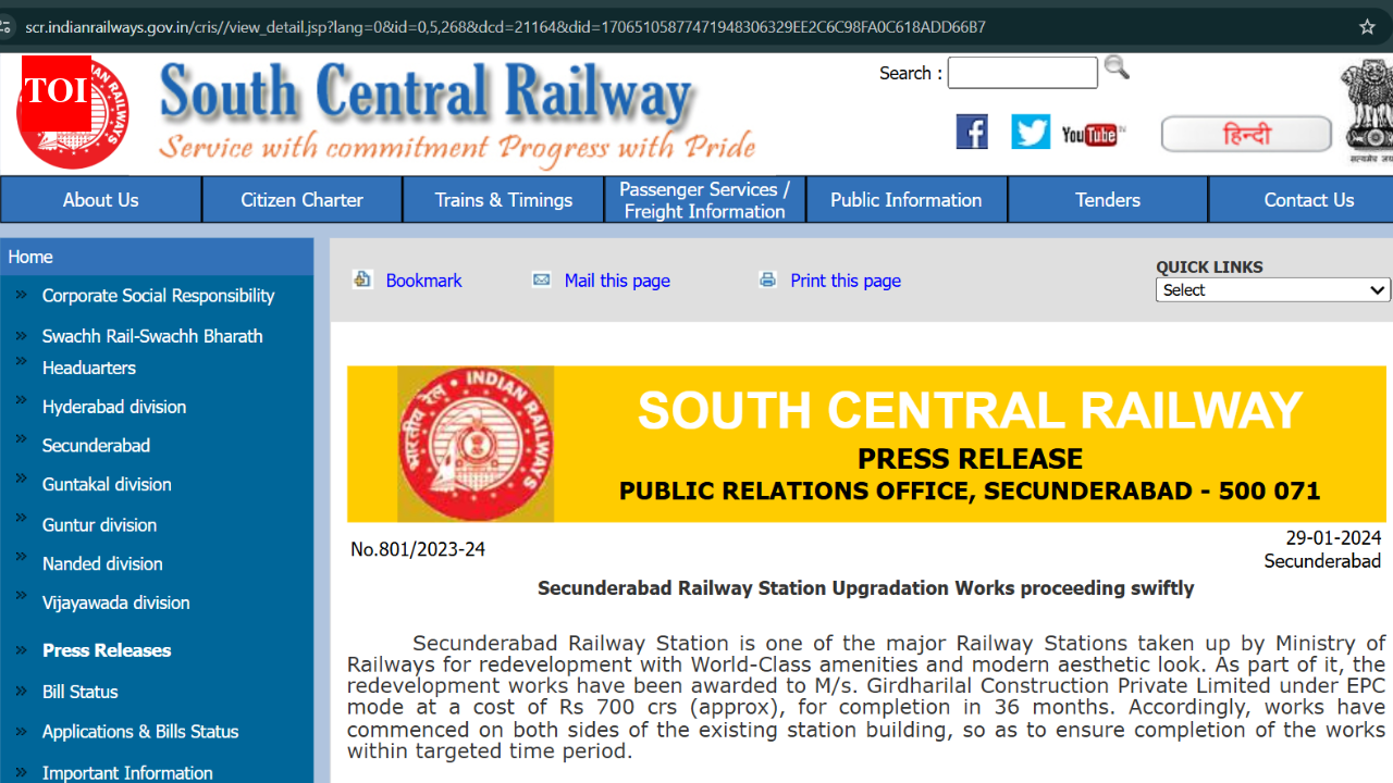 Secunderabad Railway Station's grand transformation is reshaping travel in Hyderabad