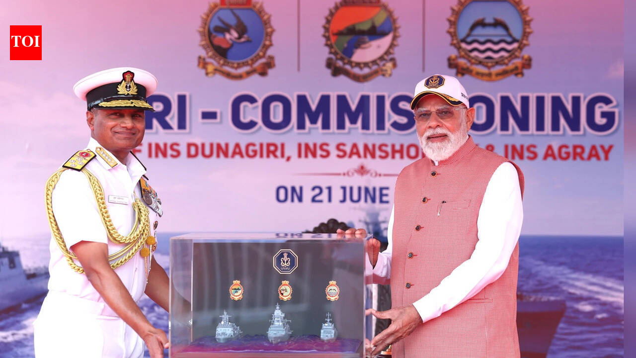 Modi commissions 3 indigenous frontline naval ships, says ‘strong maritime capability deciding factor for country's eco, strategic influence’