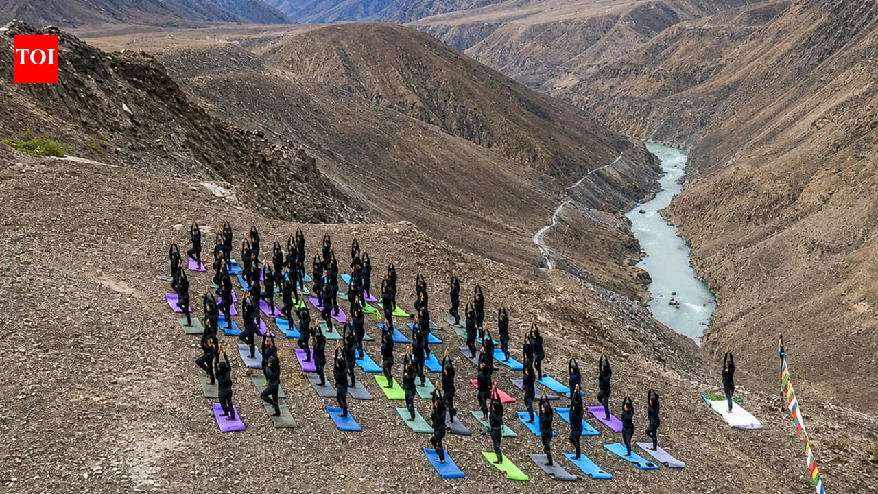 From mountains to plains to high seas, Indian forces take part in yoga sessions pan-India; Rajnath performs yoga with 1,000 soldiers in Shillong, calls it ‘holistic science’