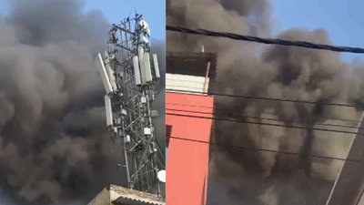 Massive fire breaks out at private company in Noida Sector 9
