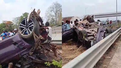2 killed, 1 injured as speeding BMW crashes, overturns multiple times in Maharashtra's Thane
