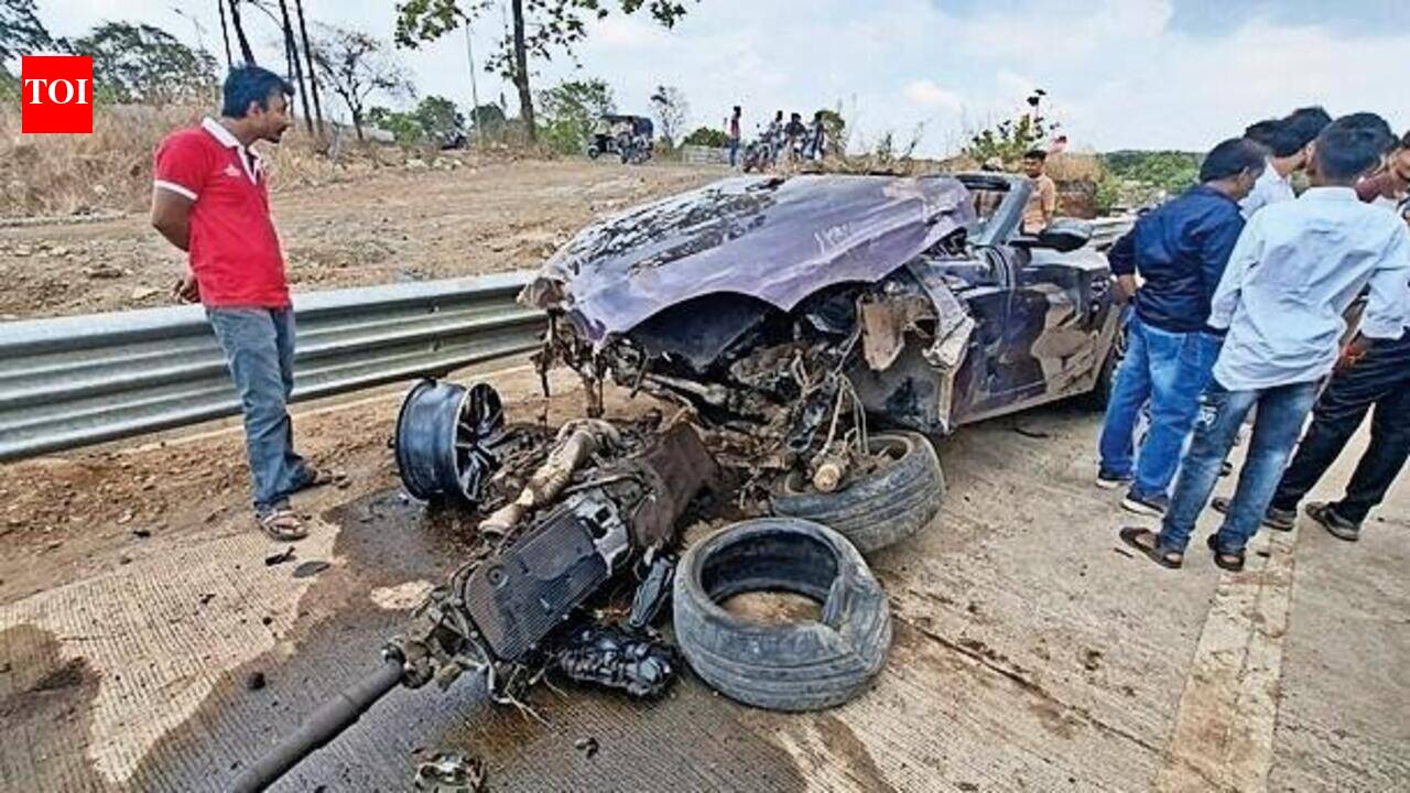 Birthday celebration turns fatal: 2 killed, 1 hurt as speeding BMW crashes into divider on underconstruction Mumbai-Delhi Expressway in Badlapur
