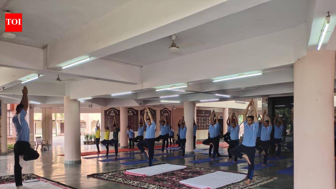 Teachers, cadets join Yoga Day session at Sainik School