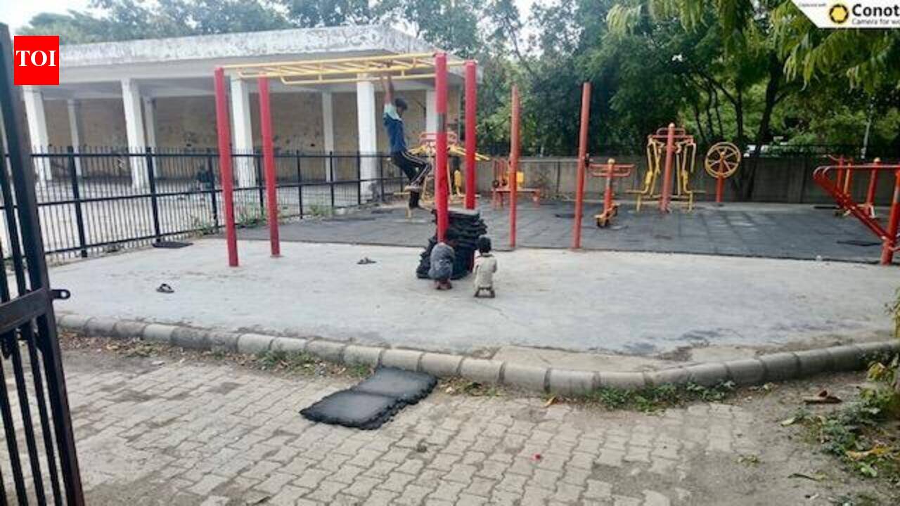 Broken, rusted, neglected: Open gyms cry for repairs in Noida
