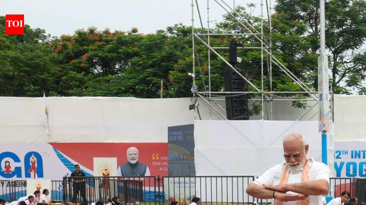 Right way to do it: PM steps off yoga dais
