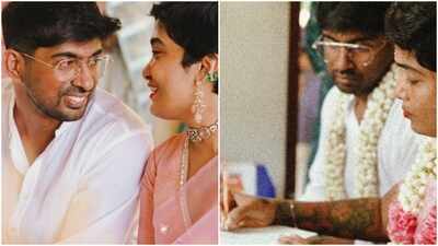 'Ente Peru Pennu' fame Gowry Lekshmi marries Kalesh Govindan; Wedding pictures win hearts online
