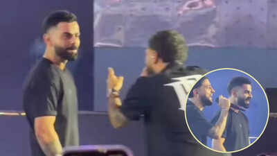 Virat Kohli grooves to Karan Aujla's 'Winning Speech' at grand Delhi event - Watch viral video