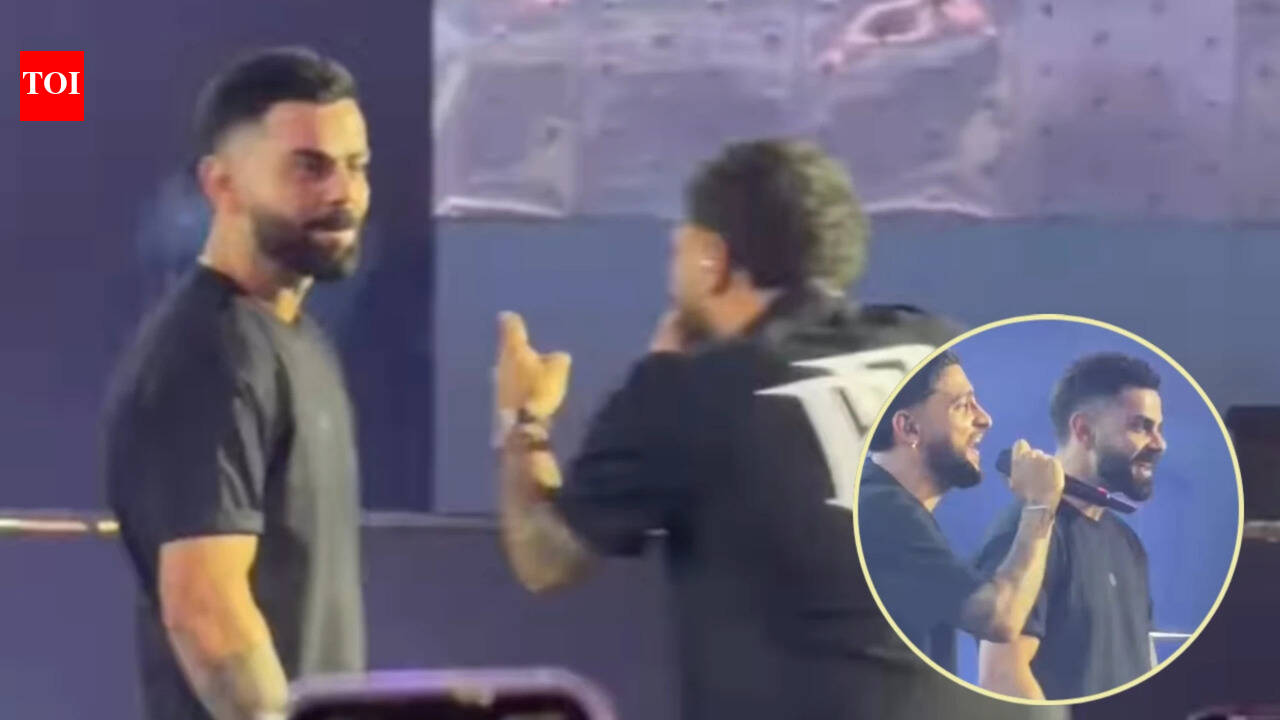 Virat Kohli grooves to Karan Aujla's 'Winning Speech' at grand Delhi event - Watch viral video
